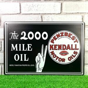 762. Kendall ケンドル ケンドール オイル レトロ風 インテリア アメリカン雑貨 サイン ブリキ看板 リッキーのフリマ リッキーのガレージ