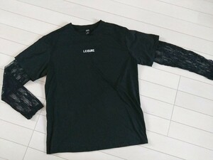 SHEIN購入　袖レース　Tシャツ　ロンT