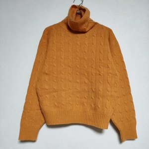 RALPH LAUREN ケーブル編み セーター ウールタートル ニット オレンジ ラルフローレン 4-1121T 249464