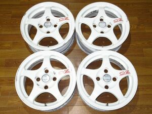 CE9A三菱ランサーエボリューションⅢ純正OZ RACING 6J-15 off+46 pcd114.3/4H ハブ径約67ミリ １５インチアルミホイール4本 ランエボ3