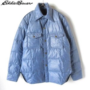 70s 黒タグ エディーバウアー ダウン シャツ ジャケット M程度 カスリ 70年代 ビンテージ Eddie Bauer D150-18-0090ZV