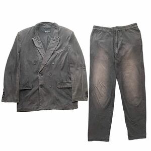 新品未使用 BALENCIAGA バレンシアガ デムナ DEMNA 21AW DISTRESSED WORN-OUT SUITS ダメージ加工 テーラード ジャケット スーツ セット