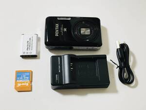 動作確認済　PENTAX ペンタックス Optio S1 オプティオ S1 　デジタルカメラ　Eye-Fi・connect・X2・4GB＋Wi-Fi　バッテリーと充電器は新品