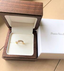 ★PonteVecchio　ポンテヴェキオ　リング　ダイヤモンド1.0ct 　12号　K18YG　リュールダイヤ　指輪★保証書あり