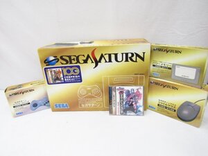 SEGASATURN セガサターン 本体 コントロールパッド パワーメモリー シャトルマウス セット 動作確認済み 箱イタミ 取説なし 中古品 ◆9321