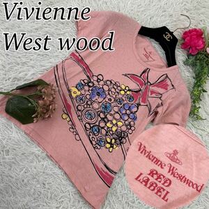 Y11 Vivienne Westwood Redlabel ヴィヴィアンウエストウッド レッドレーベル レディース 女性 Tシャツ 半袖 オーブ 花柄 ピンク S 1