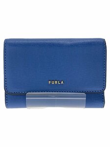 FURLA◆3つ折り財布/レザー/BLU/無地/レディース/PCZ0UNO B30000 1335S