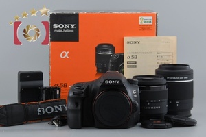 【中古】SONY ソニー α58 ダブルズームレンズキット SLT-A58Y 元箱付き