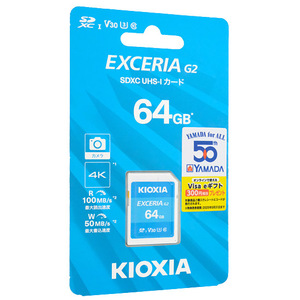 【ゆうパケット対応】キオクシア SDXCメモリーカード EXCERIA G2 KYND-B064G 64GB 未使用 [管理:1050023824]