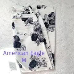 American Eagle スキニー　レギパン　花柄　モノトーン　ストレッチ