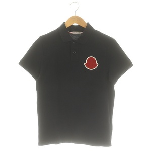 モンクレール MONCLER 19SS MAGLIA POLO MANICA CORTA 半袖 ポロシャツ ワッペン 鹿の子 国内正規 S 黒 ブラック 赤 白 /ES メンズ