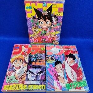 週刊少年サンデー　1990年5月30日号　1991年6月5日号　1991年6月26日号　3冊セット