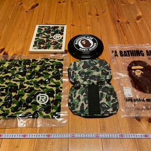 APE A BATHING APE アベイシングエイプ小物セットクッションフリスビー小物入れ未使用