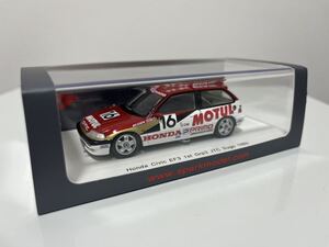 新品　1/43 スパーク ホンダ MOTUL シビック EF3 モチュール 無限 No.16 Winner Sugo 優勝 1989 JTC 中子修 鈴木利男 S5454 未使用