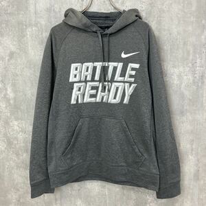 NIKE パーカー プルオーバー フロントロゴ 長袖 グレー メンズ M 送料無料