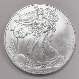 ウォーキングリバティ イーグル 1ドル銀貨 2001年 1オンス 1oz ファインシルバー