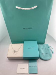 新品 ティファニー TIFFANY&Co. ネックレス スターリング シルバー リボン ボウ ラージサイズ ネックレス プレゼント ギフト 贈答用