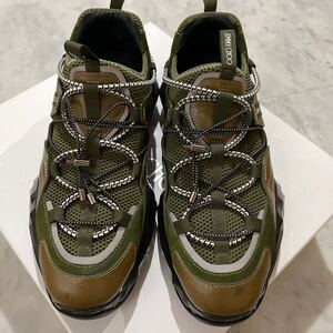 JIMMY CHOO DIAMOND TRAIL 43 BLACK/ARMY 箱　シューズ袋付き