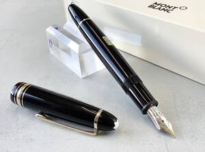 【未使用】 モンブラン 万年筆 マイスターシュテュック 146 ル・グラン ブラック MONTBLANC ペン先14k 吸入式 箱付き 正規品