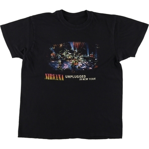 古着 NIRVANA ニルヴァーナ UNPLUGGED IN NEW YORK バンドTシャツ バンT メンズM相当 /eaa474453