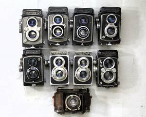 ★二眼レフ・アンティーク★yashicaflex yashica-D RICOHFLEX MODEL IV OLYMPUSflex など ジャンク扱い まとめセット！