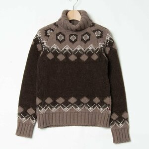 【1円スタート】& DOLCE&GABBANA ドルチェアンドガッバーナ タートルネック長袖セーター ニット ウール50％ 茶色 レディース イタリア製