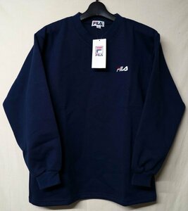 ◆FILA フィラ プリント入り スウェット ネイビー◆サイズ150◆