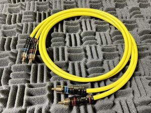 5m×2本セット CANARE L-4E6S Yellow RCAケーブル 5.0mステレオペア スピーカー コンポジット AVケーブル カナレ クラシックプロ 黄 2