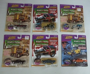 VINTAGE 90s Johnny Lightning ジョニーライトニング FRIGHTNING LIGHTNINGS ミニカー 5種 6台セット 未開封品 ビンテージ