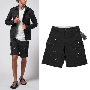 24SS 新品3.9万 wjk paint cargo shorts　ペイント カーゴ ショーツ パンツ　　　　AKM 1piu1uguale3 ジュンハシモト