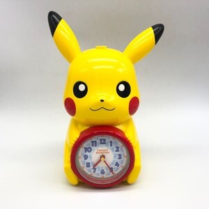 【27634】ポケットモンスター ピカチュウ 目覚まし時計 置時計 ポケモングッズ コレクション 動作確認済 経年保管品 中古品 梱包60サイズ