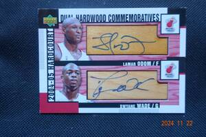 Lamar Odom/Dwyane Wade 2004-05 Upper Deck Hardcourt Dual Hardwood Commemorative Autographs