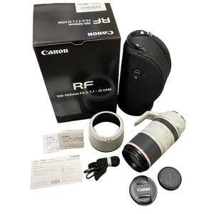 【中古品】Canon キャノン レンズ LENS RF100-500mm F4.5-7.1 L IS USM 一眼レンズ 箱あり hiL10921RO