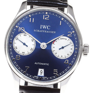 IWC SCHAFFHAUSEN IW500112 ポルトギーゼ 7デイズ ローレウス パワーリザーブ デイト 自動巻き メンズ 保証書付き_831367