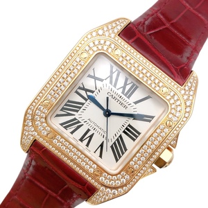 カルティエ Cartier サントス100MM WM502151 K18ピンクゴールド 腕時計 メンズ 中古