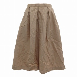 フォクシー FOXEY Full Pleated Skirt フレアスカート 絹 シルク レース タック ひざ丈 38 M ピンク /HD 0921 レディース