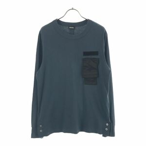 ディーゼル 長袖 Tシャツ XS ネイビー系 DIESEL ロンT カットソー メンズ