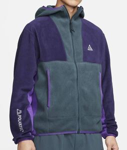 新品 送料込 NIKE ACG WOLF TREE POLARTEC FLEECE FZ HOODIE Mサイズ 緑/紫 ナイキ ウルフツリー ポーラテック フリース フーディ パーカー