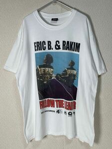 【コラボ】stussy × Eric b. RAKIM Tシャツ 白M ステューシー エリックB ラキム follow the leader