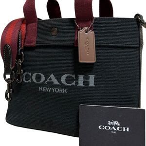 1円～【未使用】入手困難品 コーチ COACH トートバッグ ビジネスバッグ ブリーフケース A4 2way レザー メンズ レディース ブラック 黒