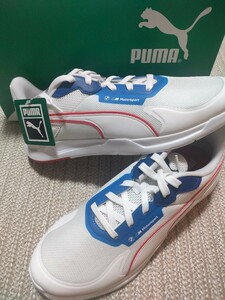 新品 定価13750 PUMA BMW MMS Ionic speed スニーカー 29.5cm Mモータースポーツ Mスポ ホワイト 白 エンブレム プーマ