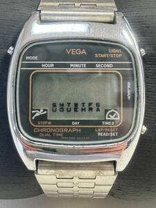 L929 腕時計　CITIZEN/シチズン　VEGA/ベガ　9468-391128 クロノグラフ　デジタル　クォーツ　DUAL TIME 純正ベルト　アンティーク