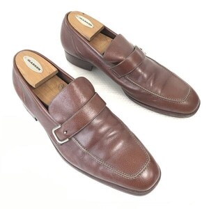 フラテッリロセッティ/fratelli rossetti☆本革/モンクストラップ/ローファー【10/28.0-28.5/茶/BROWN】ビジネス/dress shoes◎bD-184