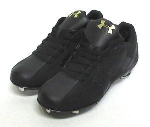 ◆UNDER ARMOUR◆野球スパイク◆UA DYNAPLAY Ⅱ LOW◆1278947◆BLK/BLK(001)◆25.5◆