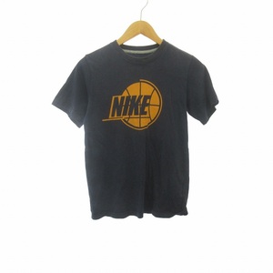 ナイキ NIKE ロゴプリント Tシャツ カットソー 半袖 紺 ネイビー M メンズ