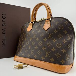 ②　極美品【鑑定済】 LOUIS VUITTON ルイ ヴィトン モノグラム アルマ ハンドバッグ M51130 南京錠 鍵付き シリアル