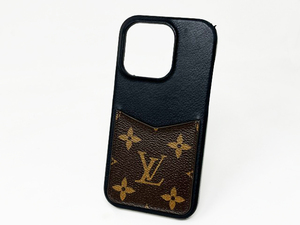 ルイヴィトン IPHONE・バンパー 14 PRO アイフォンケース レザー モノグラム LOUIS VUITTON M81998