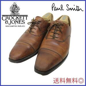 定価92,400円 クロケットアンドジョーンズ ポールスミス ストレートチップ レザー シューズ Paul Smith Crockett & Jones 靴 短靴 牛革