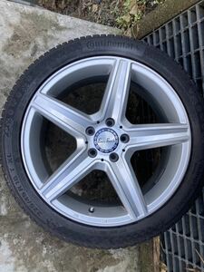 ベンツ EUROFORSCH 18×7.5J+45 PCD112-5H スタッドレスCONTINENTAL viking contact7 225/45R18 Cクラス CLA CL