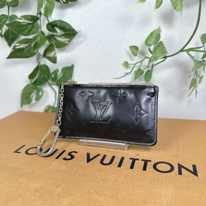 1円 ルイヴィトン LOUIS VUITTON ヴェルニ 小銭入れ キーケース コインケース ポシェットクレ シリアル CA0045男女兼用 ブラック×ホワイト